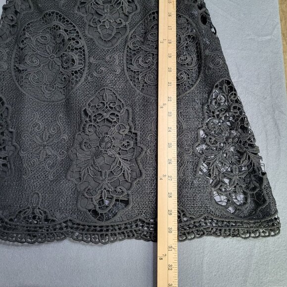 gb Girls Embroidered Lace Mini Dress Black Whimsigoth Grunge Halloween SZ 12 - Picture 9 of 11